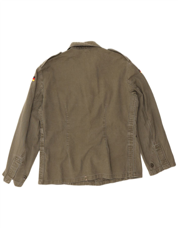 Camicia militare vintage da uomo piccola color kaki
