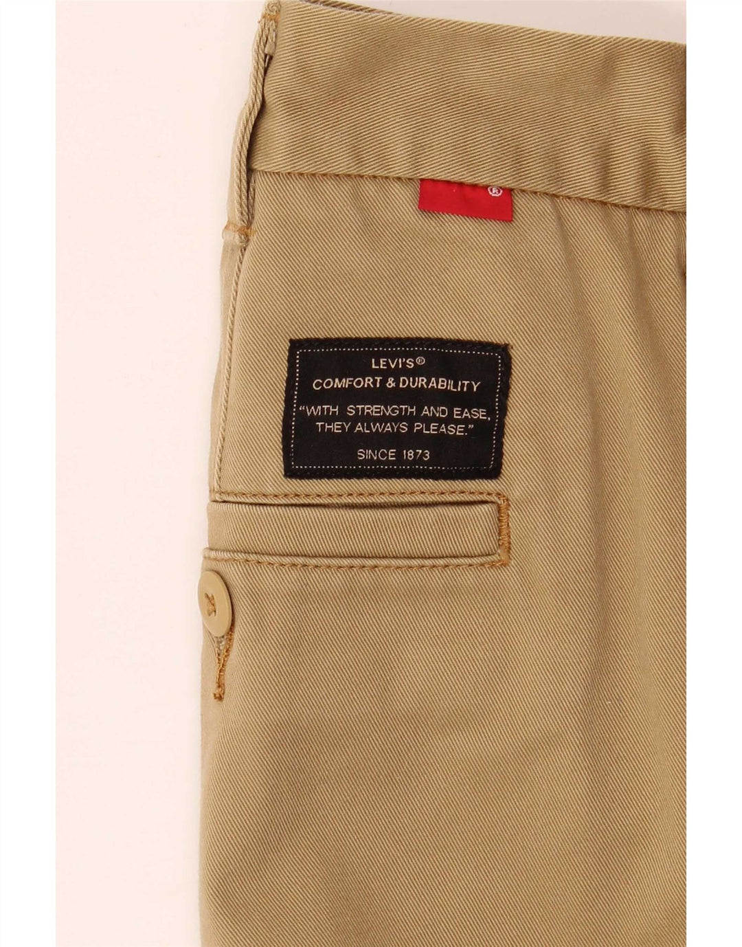 Pantaloni chino dritti da uomo Levi's W34 L29 in cotone beige