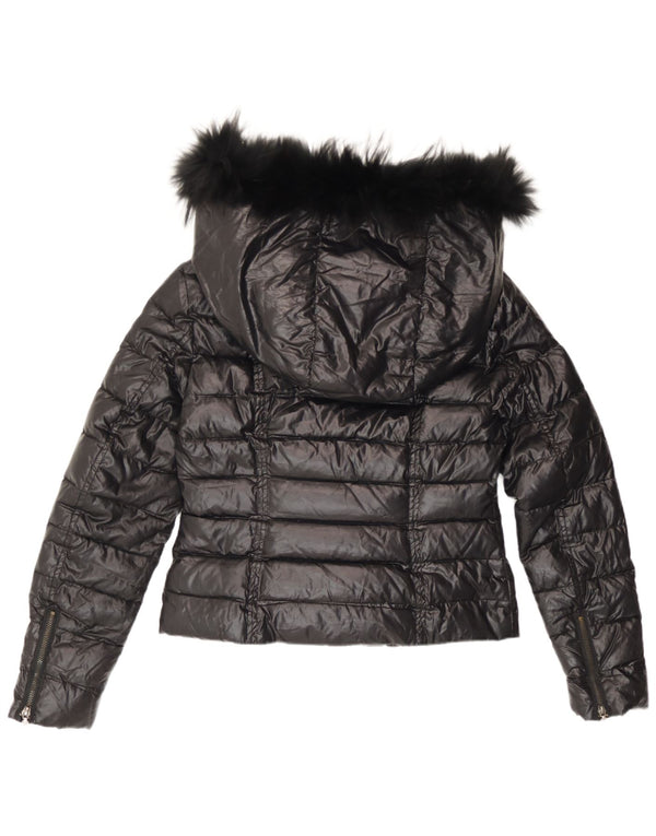 Piumino Donna con Cappuccio Roccobarocco IT 44 Medium Nero Poliestere