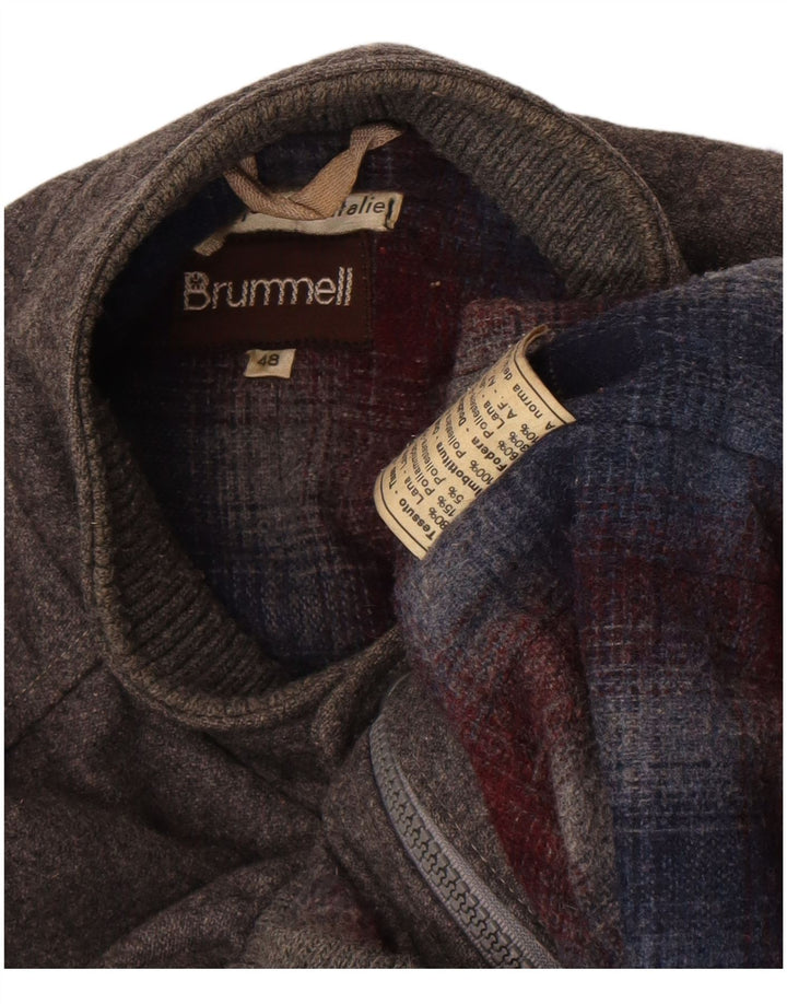 Bomber da uomo Brummell IT 48 Lana grigio medio