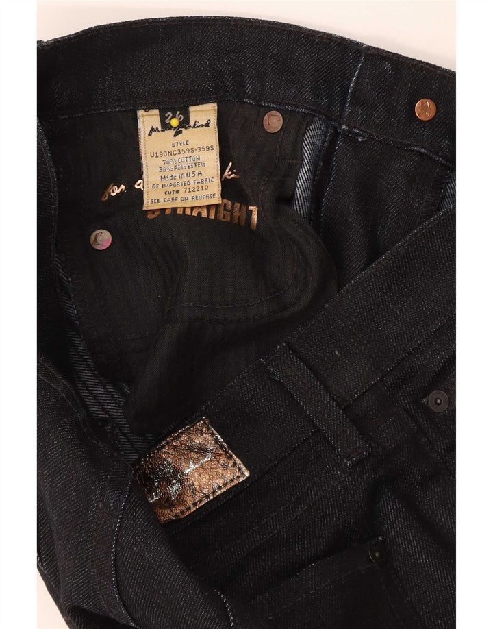 Jeans dritti da donna 7 For All Mankind W26 L34 cotone nero
