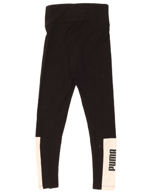Leggings Puma da donna con grafica corta UK 4 XS cotone color block nero