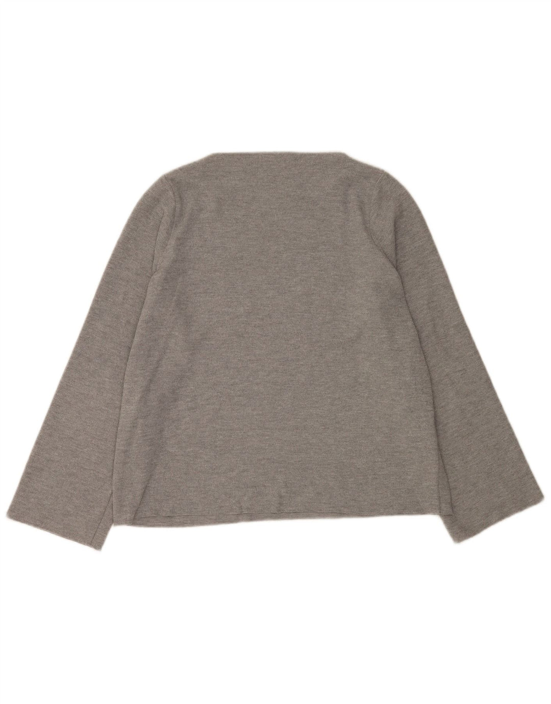 Top Zara Trafaluc da donna oversize a maniche lunghe UK 10 piccolo poliestere grigio