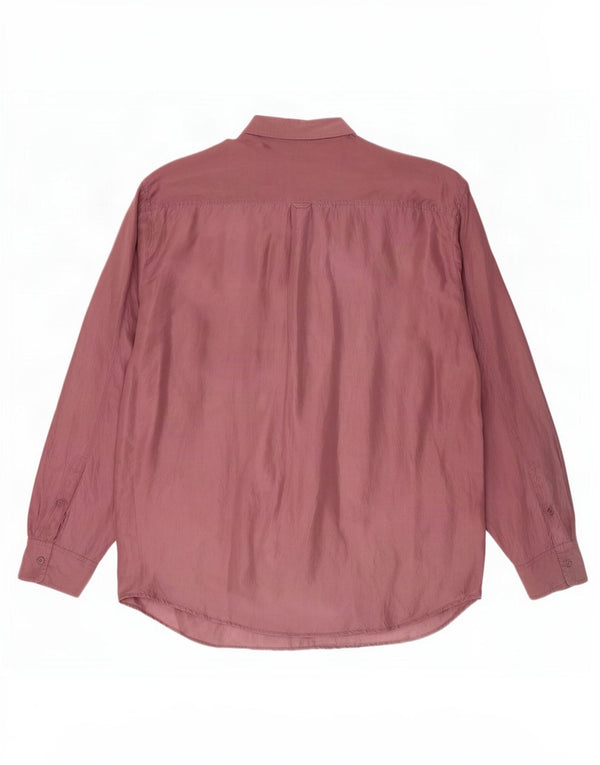 Camicia vintage da uomo in seta bordeaux media