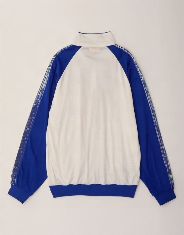 Giacca da tuta da uomo Asics Loose Fit IT 44 XS White Colourblock Retro