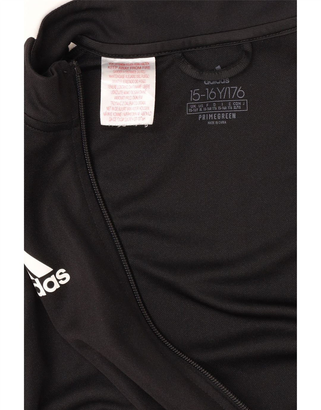 Giacca da tuta ADIDAS Aeroready da ragazzo 15-16 anni in poliestere nero