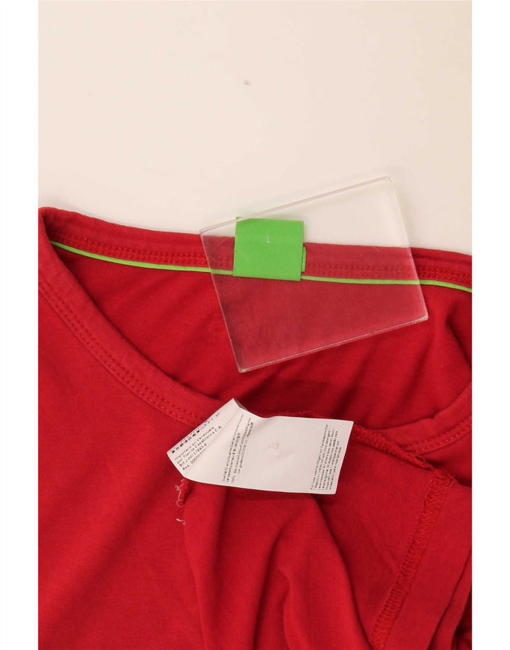 T-shirt grafica da uomo Hugo Boss Top grande in cotone rosso