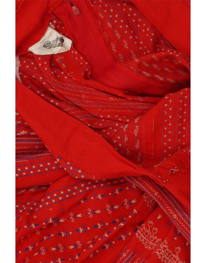 Gonna a trapezio plissettata da donna C&A W34 grande cotone rosso