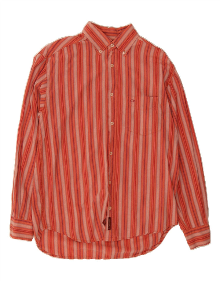CARRERA Mens Shirt Medium Red Striped Cotton Vintage Carrera and Second-Hand Carrera from Messina Hembry 