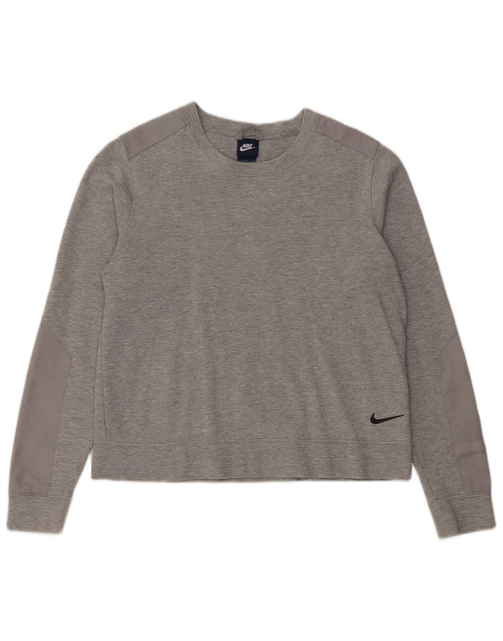 Felpa da donna Nike Jumper UK 16 grande cotone grigio