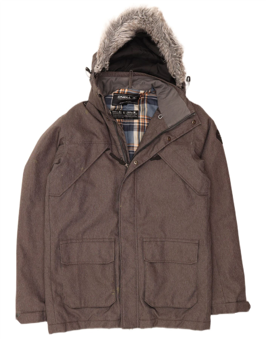 Giacca a vento con cappuccio da uomo O'Neill UK 36 Small Poliestere grigio