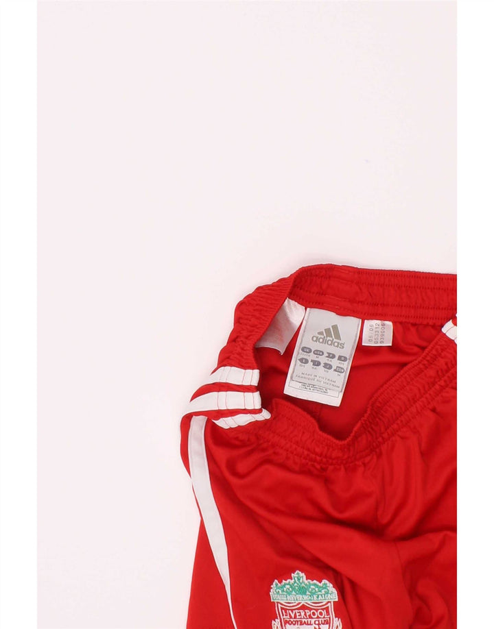 Pantaloncini sportivi Adidas da ragazzo Liverpool Graphic 3-4 anni in poliestere rosso