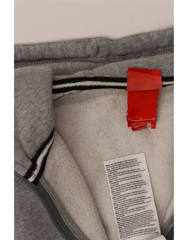 Felpa con cappuccio e zip Nike da uomo in cotone grigio medio