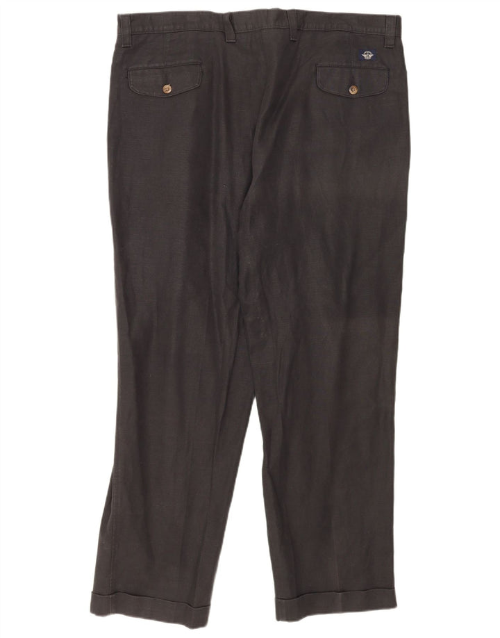 Pantaloni chino con pegging da uomo Dockers W40 L30 in lino nero