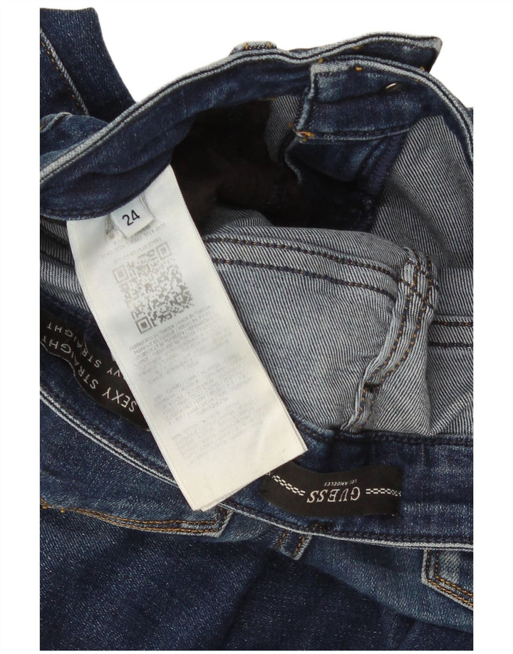 Jeans dritti Curvy da donna Guess W24 L26 cotone blu