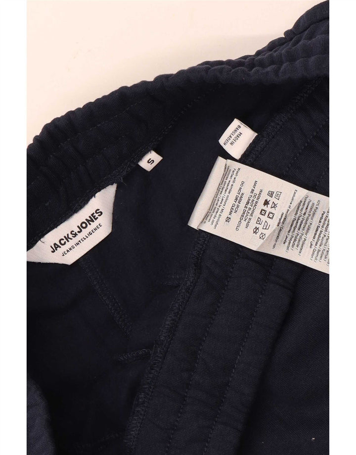 Pantaloncini sportivi grafici da uomo Jack & Jones piccoli in cotone blu navy
