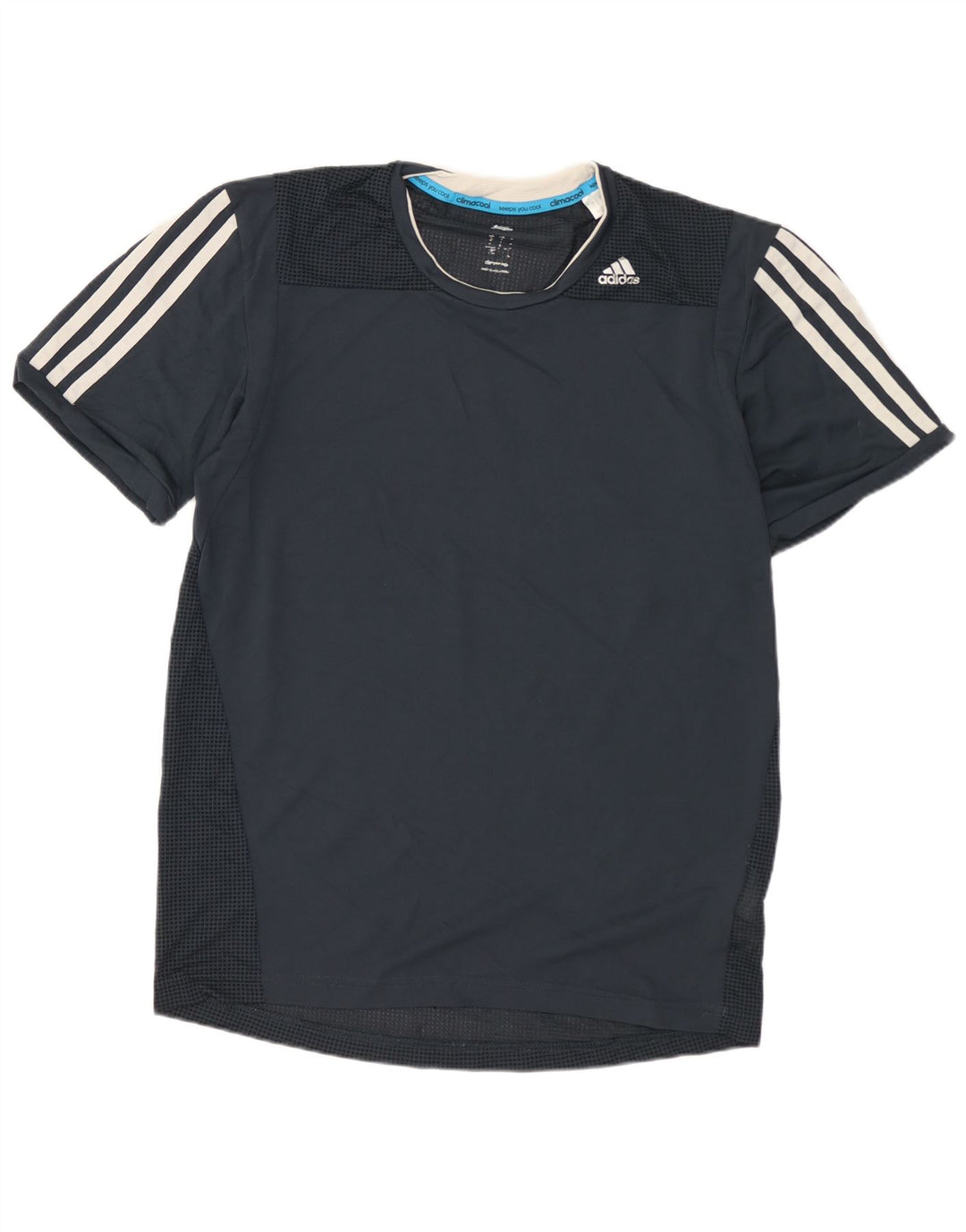 T-shirt Adidas Climacool da uomo Top piccola in poliestere blu navy