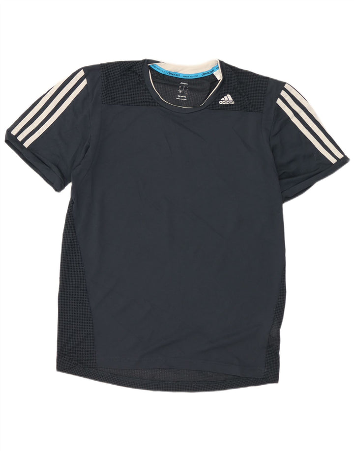 T-shirt Adidas Climacool da uomo Top piccola in poliestere blu navy