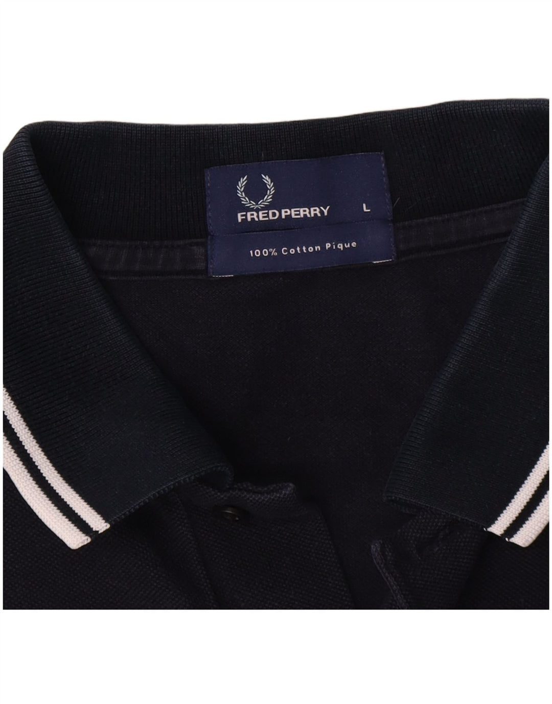 Polo da uomo Fred Perry grande in cotone blu navy