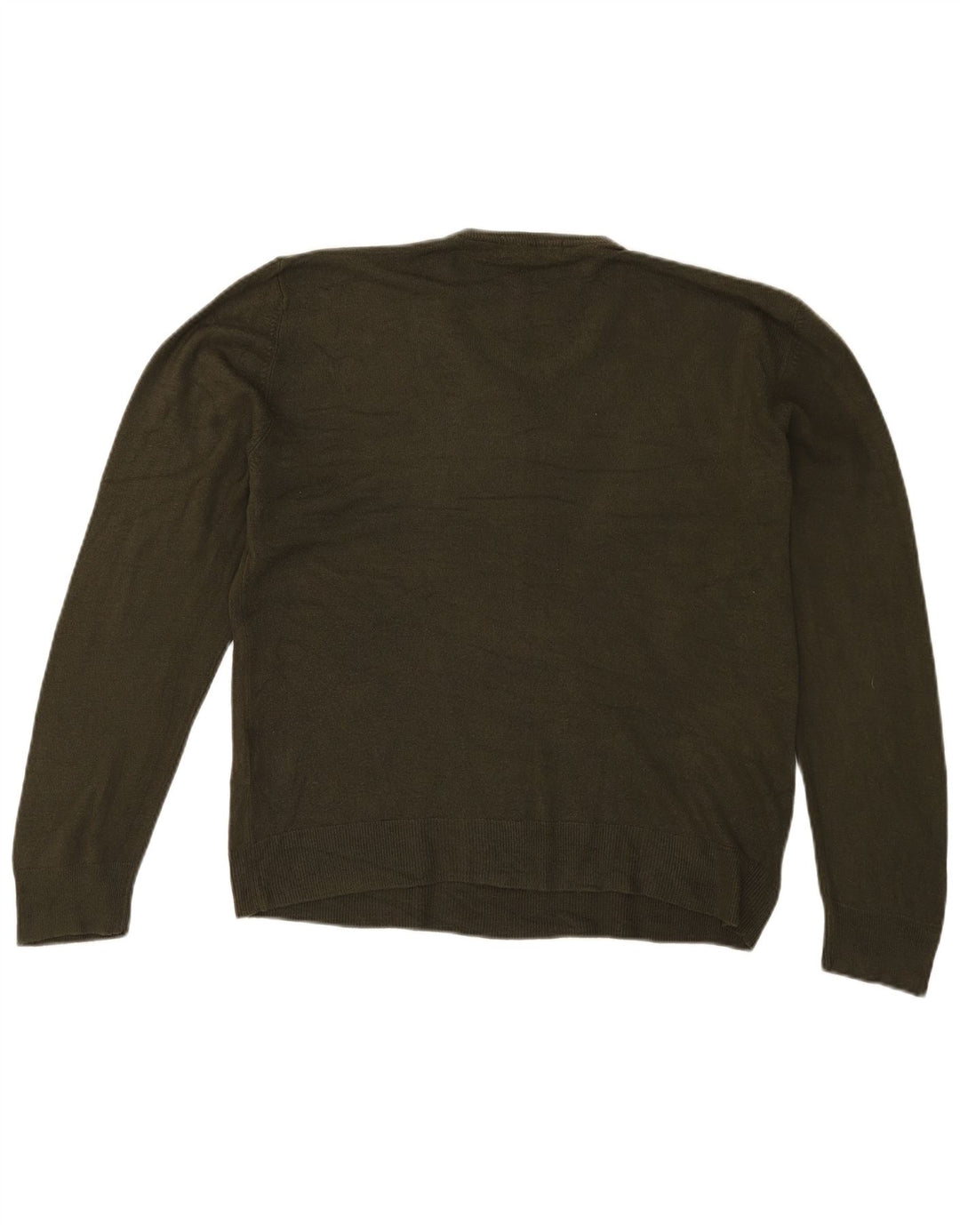 Maglione da uomo Marks & Spencer con scollo a V grande acrilico kaki