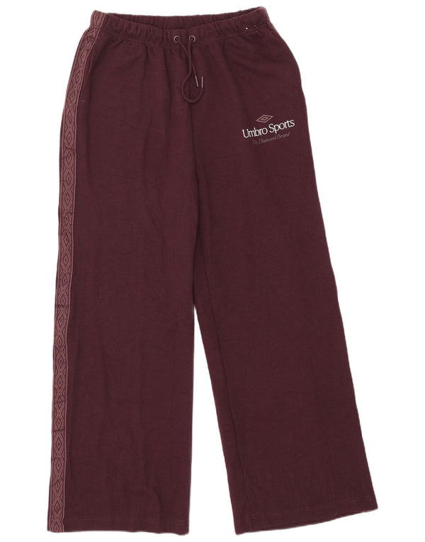 Pantaloni da tuta con grafica da donna Umbro UK 14 Large Bordeaux Poliestere