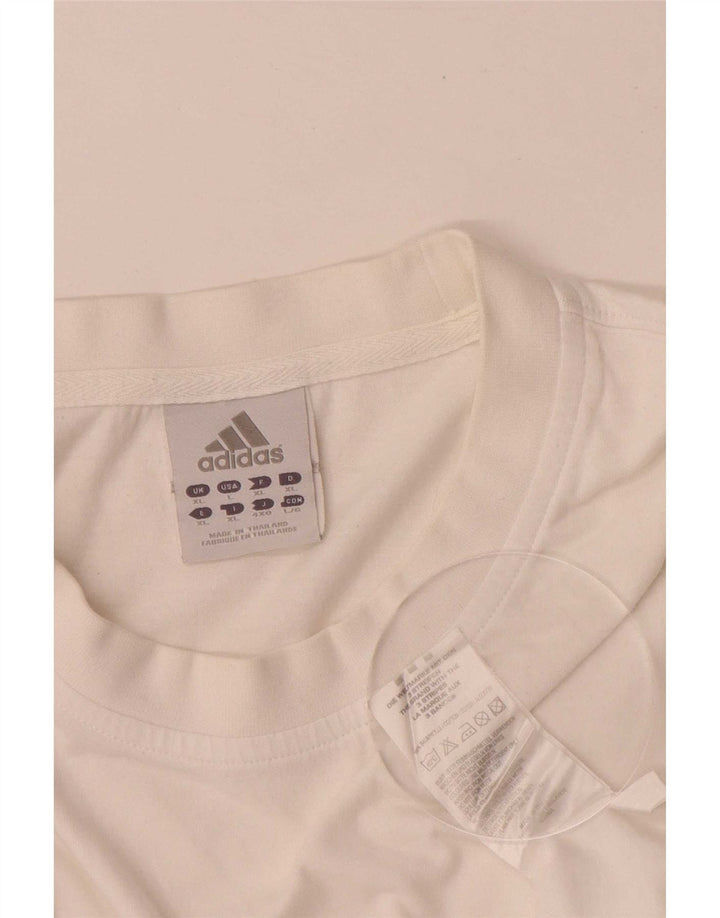 T-shirt da uomo Adidas Top XL in cotone bianco