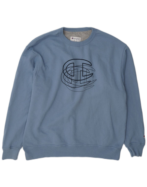 Felpa grafica da uomo Champion Jumper XL Blu