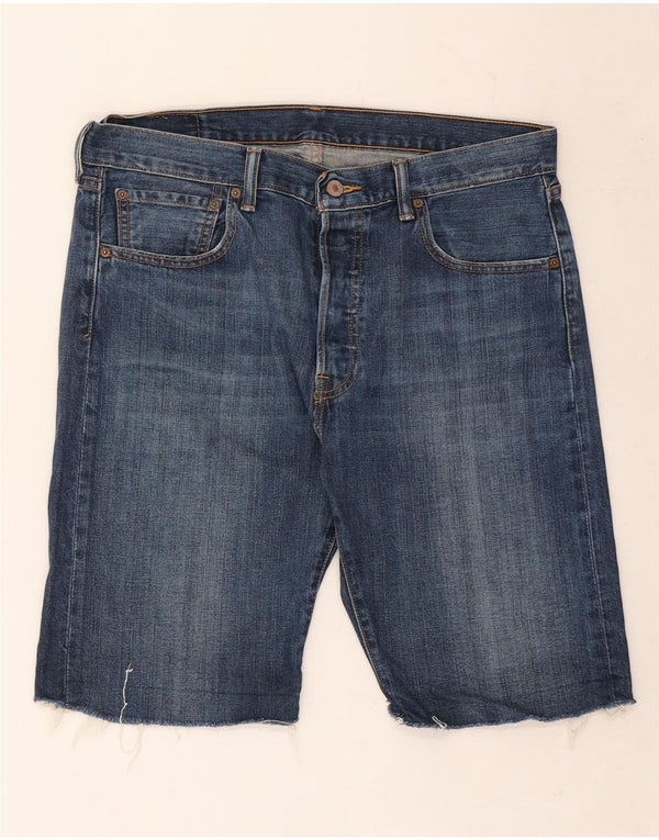 Pantaloncini di jeans Levi's 501 da uomo W34 di grandi dimensioni in cotone blu