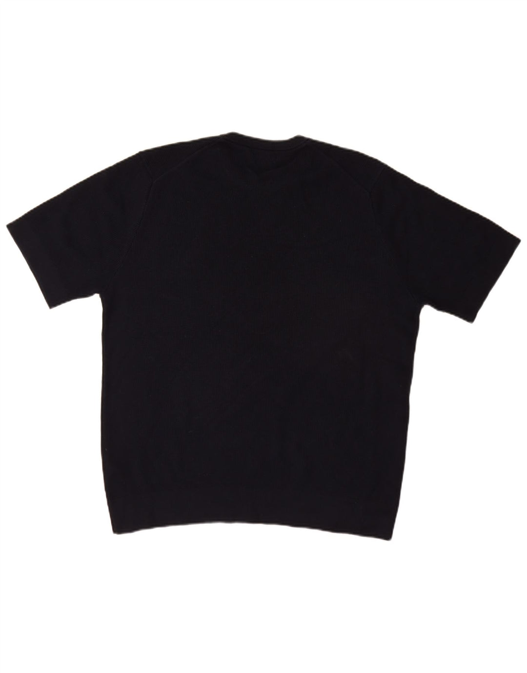 Massimo Dutti Maglione da uomo a maniche corte girocollo maglione grande blu navy
