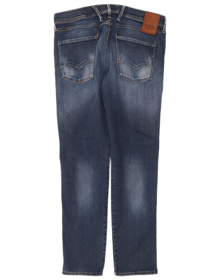 REPLAY Jeans slim da uomo Anbass W34 L30 cotone blu