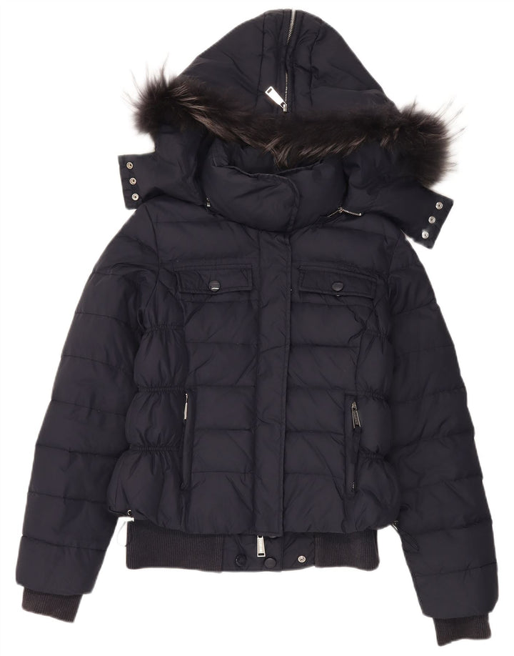 Giacca imbottita con cappuccio da donna Zu Elements UK 12 media blu navy in poliammide