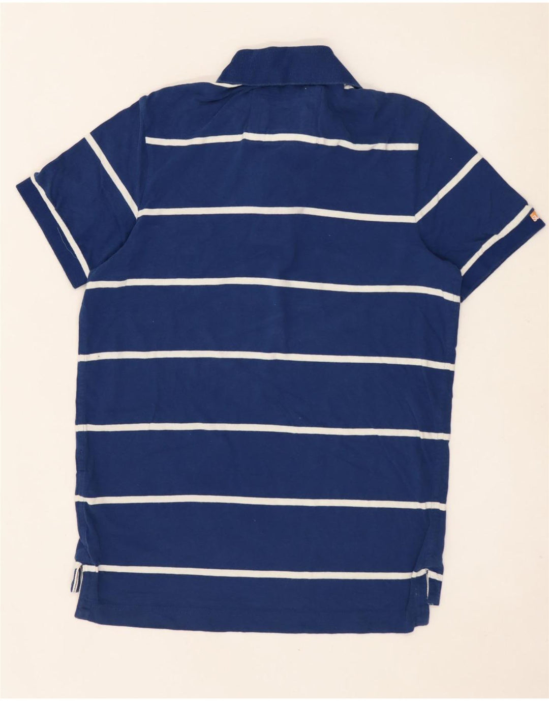 Polo grafica da uomo SUPERDRY in cotone a righe blu medio