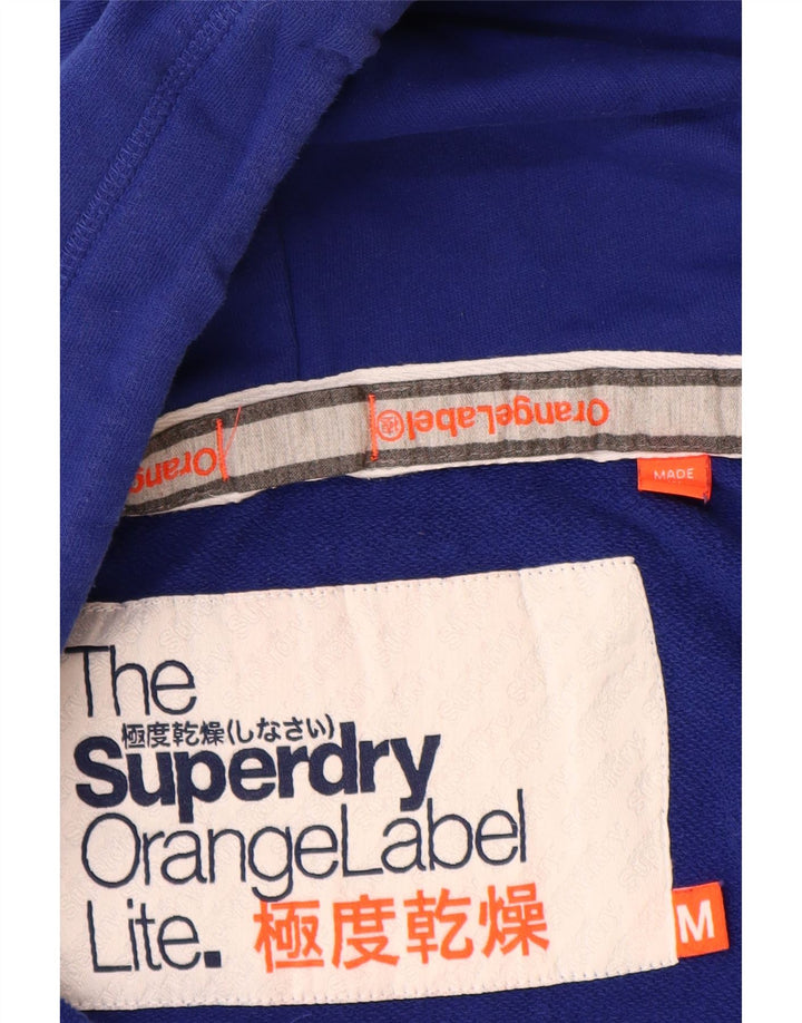 Maglione con cappuccio e zip da donna Superdry UK 12 Cotone blu medio