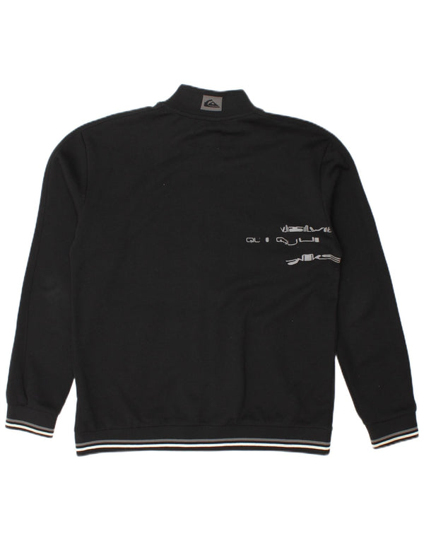 Quiksilver Giacca da tuta grafica da donna UK 16 Large in cotone nero