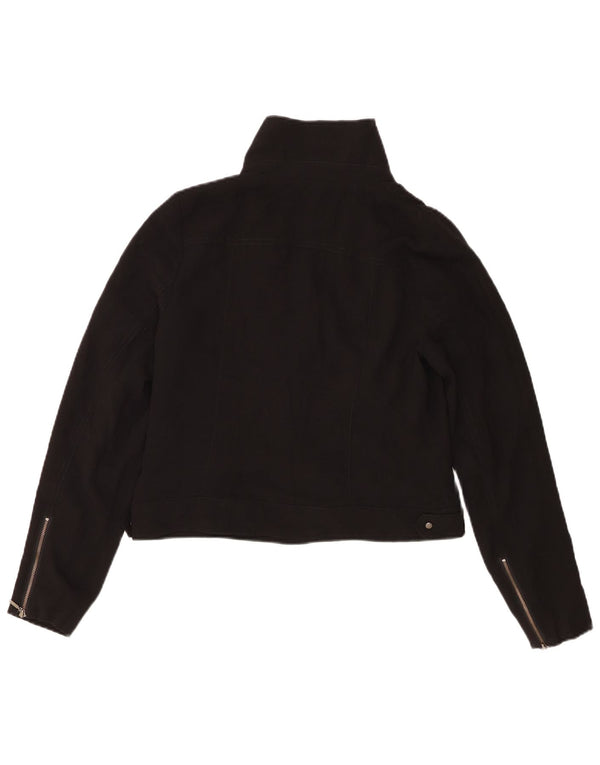 Giacca da motociclista corta da donna Oasis UK 12 poliestere nero medio