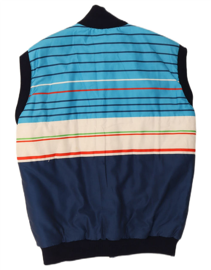 Gilet imbottito da uomo Azzurra UK 40 Large Blu Navy Colourblock Poliestere