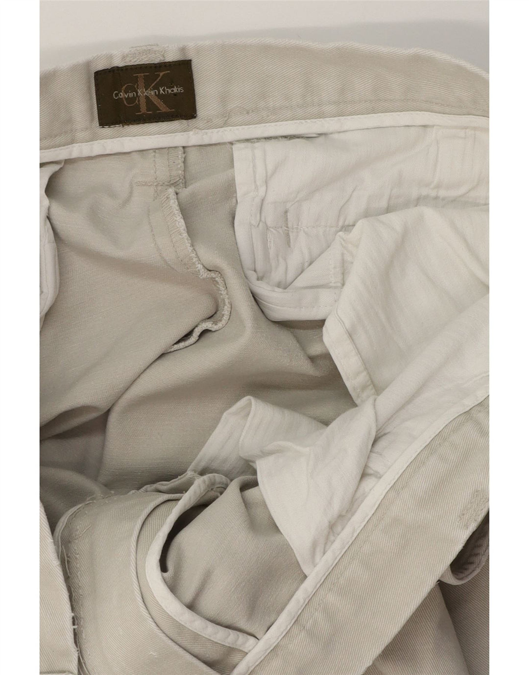 Pantaloni chino bootcut da uomo Calvin Klein W34 L32 Beige