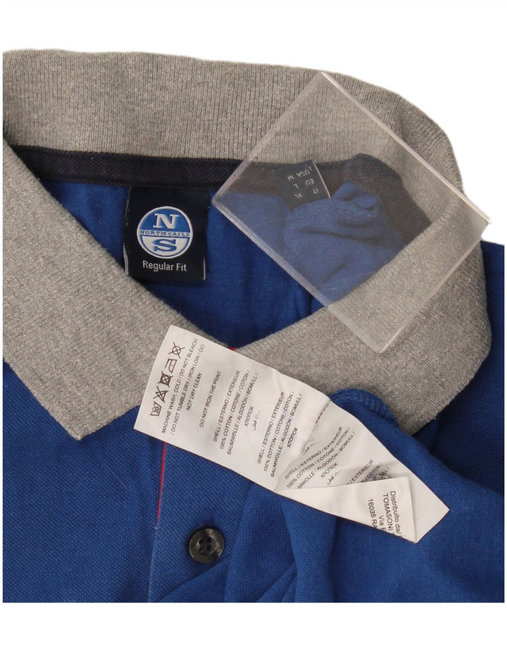 Polo North Sails da uomo vestibilità regolare in cotone color block medio blu navy