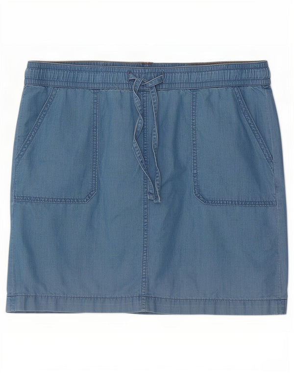 Minigonna da donna Tommy Hilfiger US 12 Large W36 cotone blu