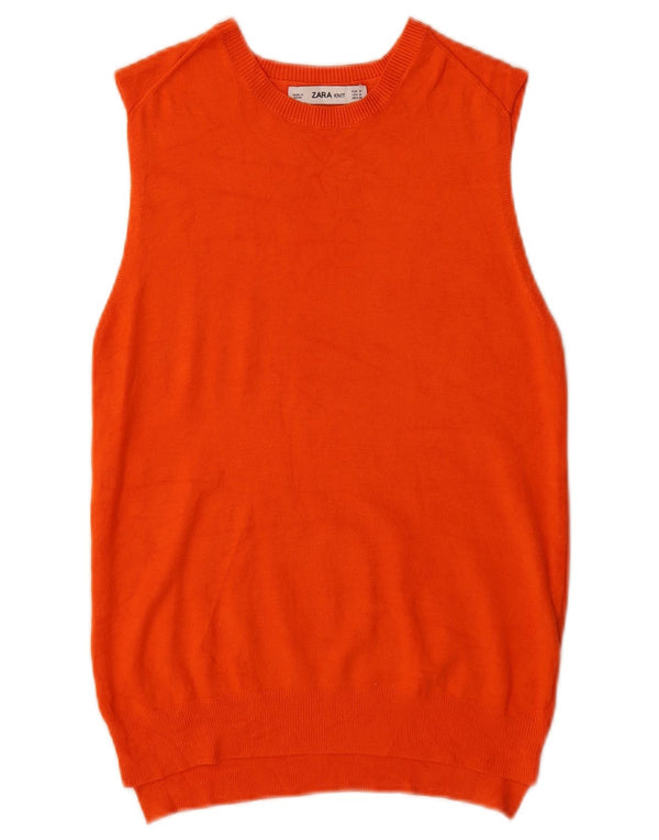 Canotta canotta da donna Zara UK 12 arancione medio