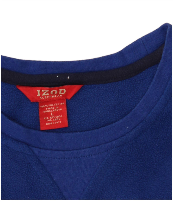 Maglione in pile da uomo Izod grande poliestere blu