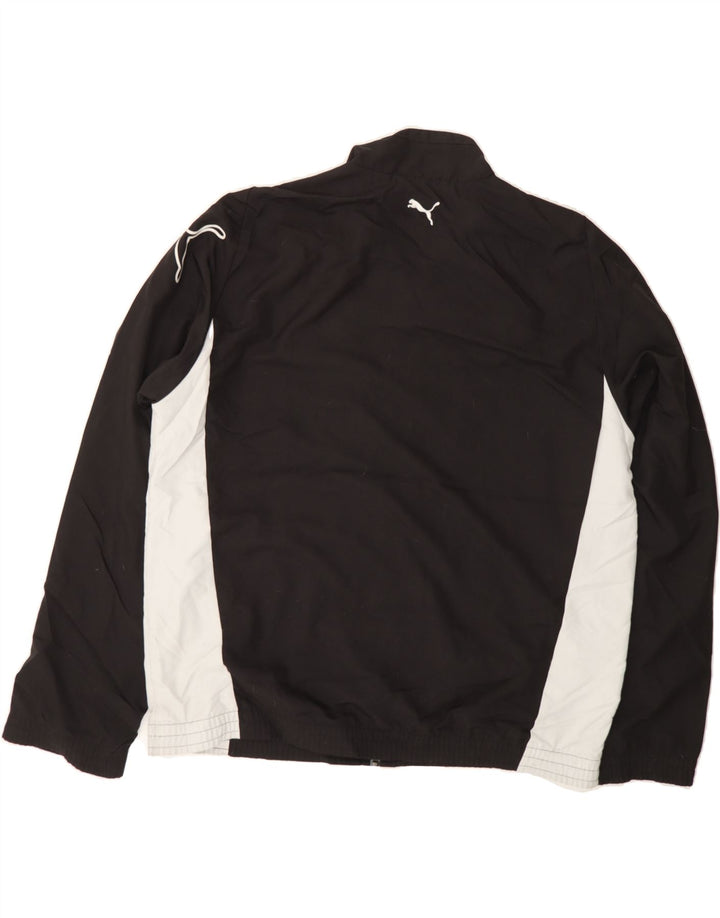 PUMA Mens Graphic Tracksuit Top Jacket XL Black Colourblock Vintage Puma and Second-Hand Puma from Messina Hembry 