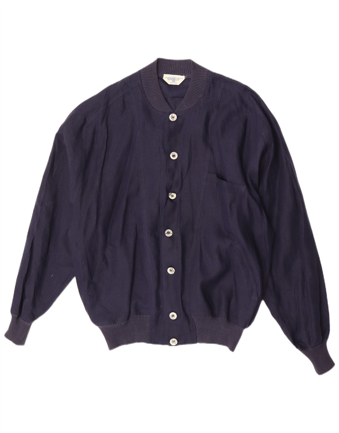 Avon Celli Giacca bomber da uomo vestibilità ampia IT 46 Small Lino blu navy
