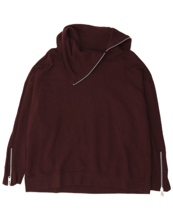 Felpa oversize da donna di All Saints, maglione UK 14, bordeaux medio