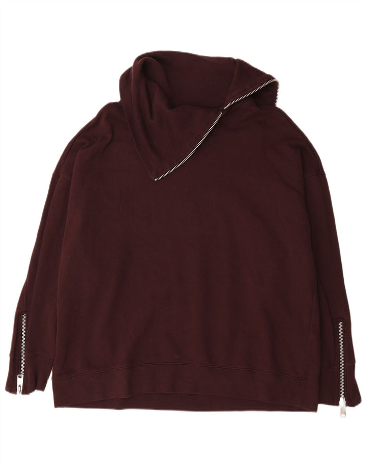 Felpa oversize da donna di All Saints, maglione UK 14, bordeaux medio