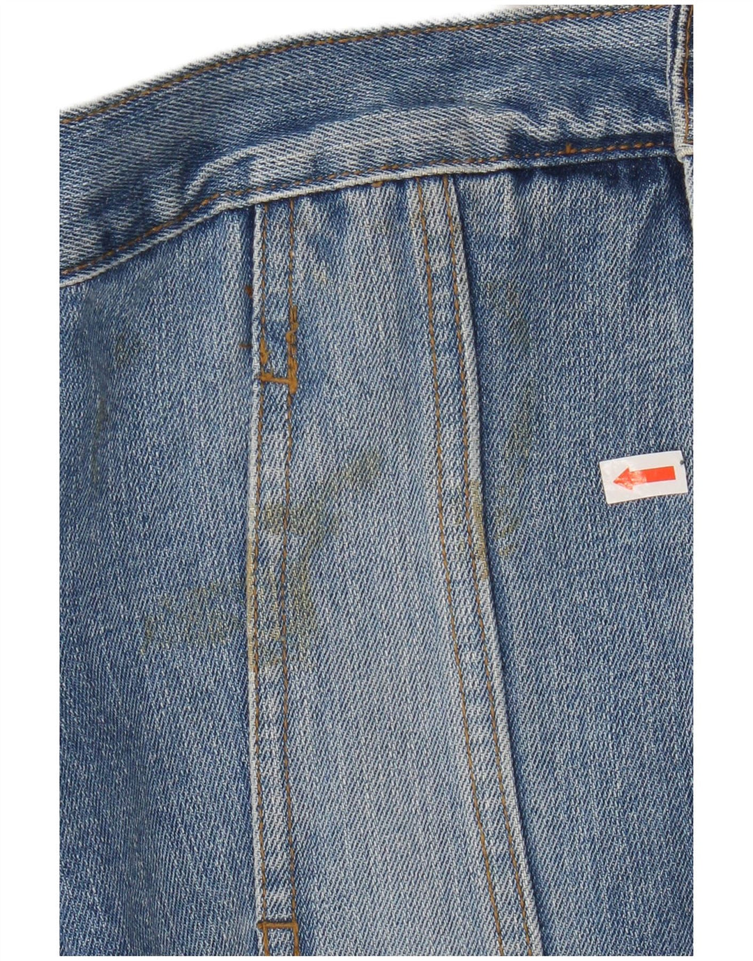 Giacca in denim corto da donna VINTAGE UK 14 grande cotone blu