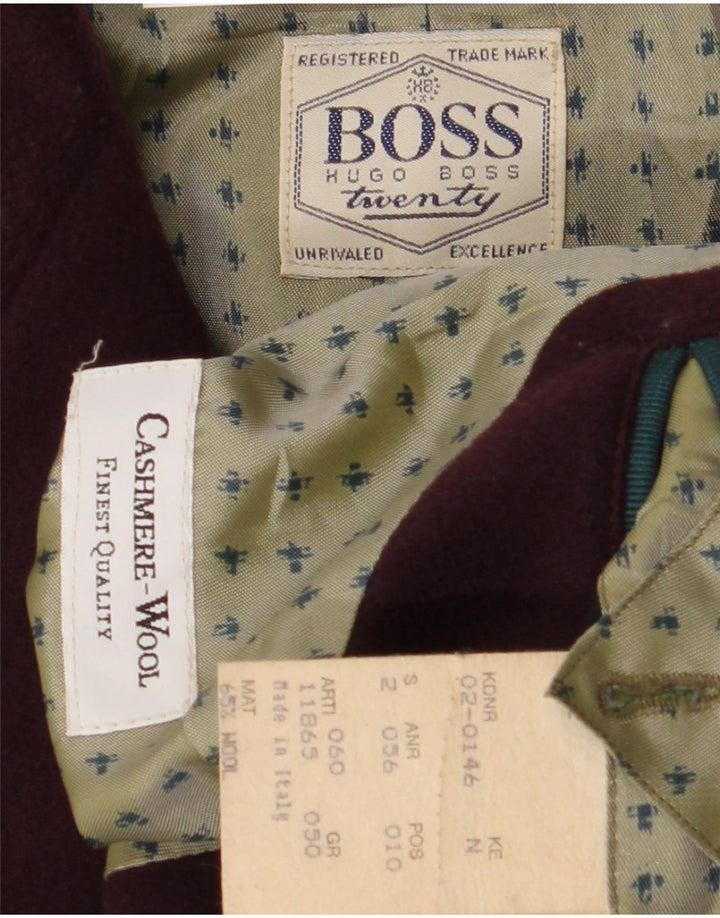 Giacca blazer da uomo a 2 bottoni Hugo Boss EU 50 grande cashmere bordeaux