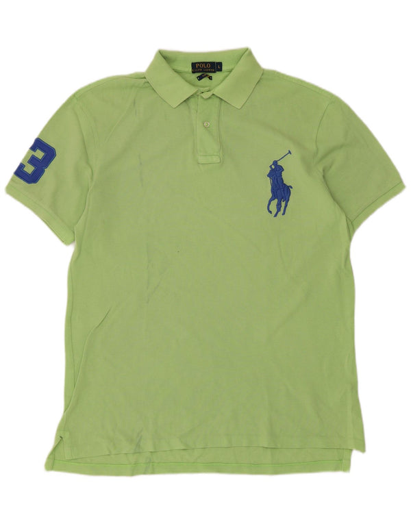 Polo Ralph Lauren Camicia grafica slim fit da uomo grande in cotone verde