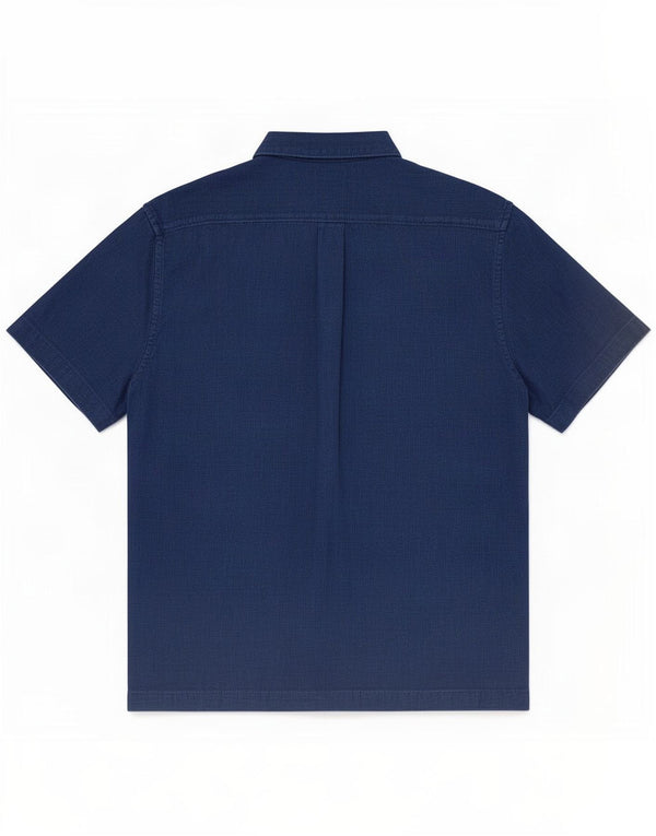 Lee Mens Short Sleeve Relaxed Fit Shirt Small Navy Blue Cotton