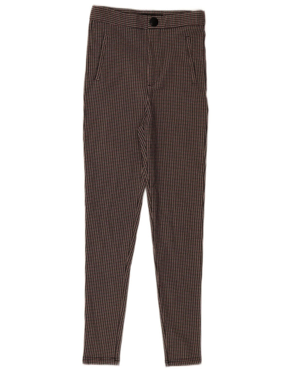 Pantaloni chino skinny da donna Zara XS W24 L28 pied de poule multicolore